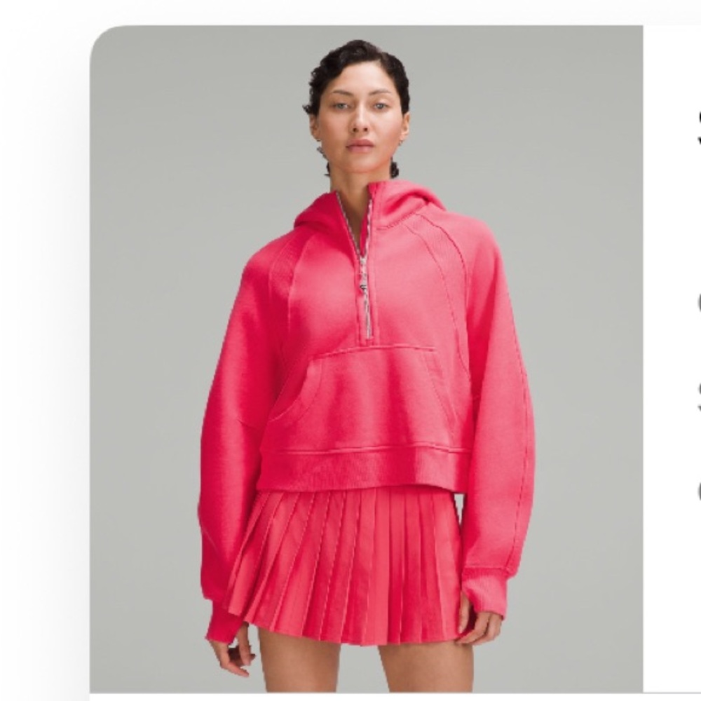 Lululemon Scuba Oversized Half-zip Hoodie XS/S in “Lip Gloss”